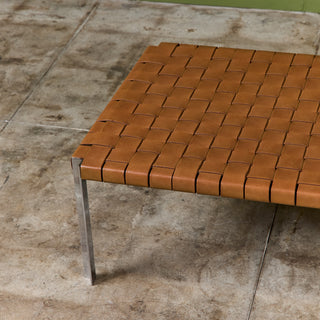 Erwine & Estelle Laverne Woven Leather Bench for Laverne