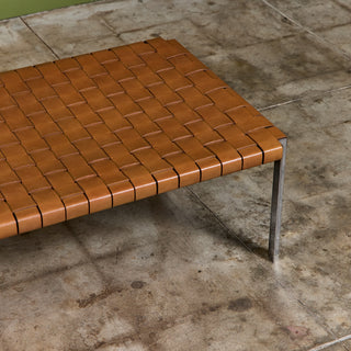 Erwine & Estelle Laverne Woven Leather Bench for Laverne
