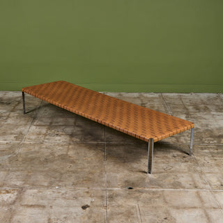 Erwine & Estelle Laverne Woven Leather Bench for Laverne