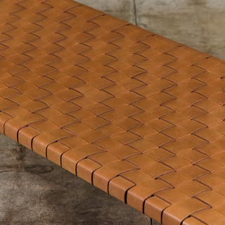 Erwine & Estelle Laverne Woven Leather Bench for Laverne