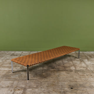 Erwine & Estelle Laverne Woven Leather Bench for Laverne