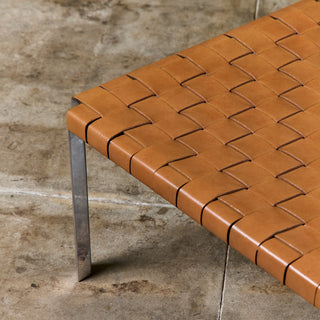 Erwine & Estelle Laverne Woven Leather Bench for Laverne
