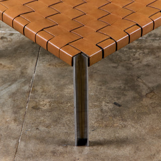Erwine & Estelle Laverne Woven Leather Bench for Laverne