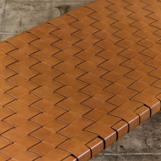 Erwine & Estelle Laverne Woven Leather Bench for Laverne