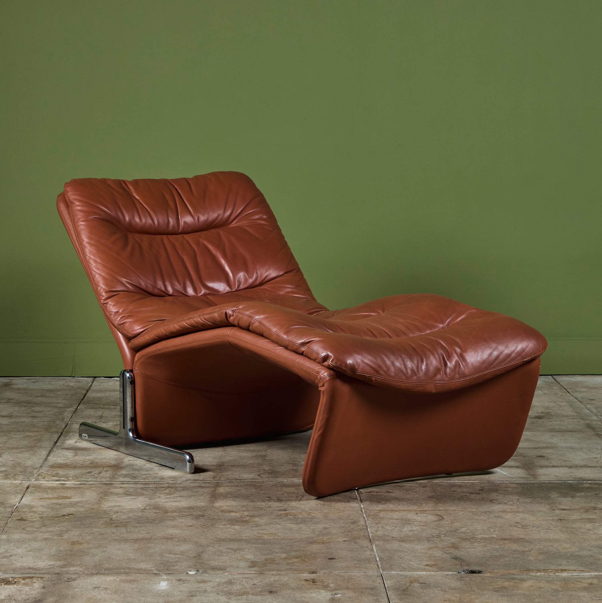 Leather Chaise Lounge by Titina Ammannati and Giampiero Vitelli for Brunati