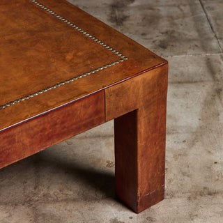 Jeff Knight Leather Coffee Table