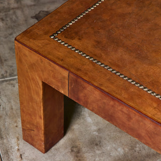 Jeff Knight Leather Coffee Table