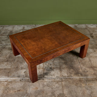 Jeff Knight Leather Coffee Table