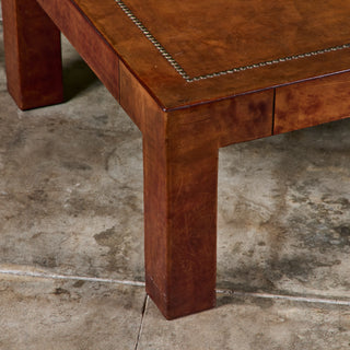 Jeff Knight Leather Coffee Table