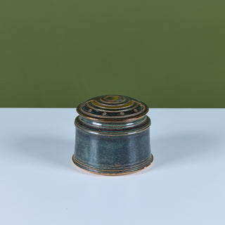 Studio Ceramic Glazed Lidded Vessel
