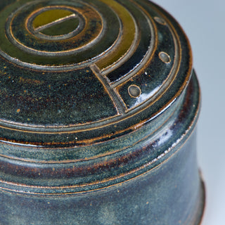 Studio Ceramic Glazed Lidded Vessel
