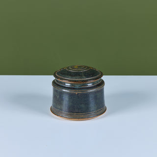 Studio Ceramic Glazed Lidded Vessel