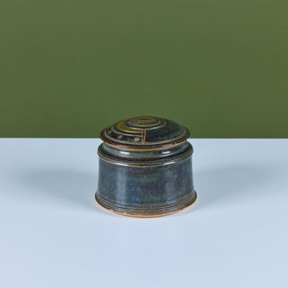 Studio Ceramic Glazed Lidded Vessel