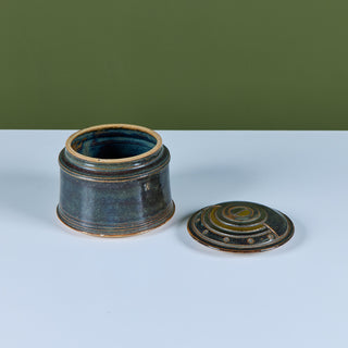 Studio Ceramic Glazed Lidded Vessel