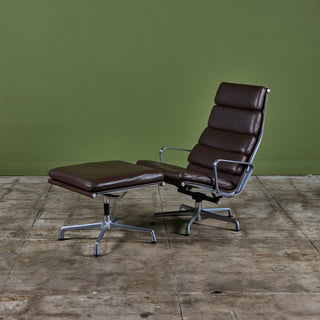 Eames Soft Pad Management Lounge Chair and Ottoman for Herman Miller