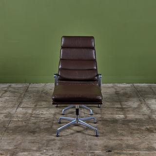 Eames Soft Pad Management Lounge Chair and Ottoman for Herman Miller