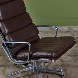 Eames Soft Pad Management Lounge Chair and Ottoman for Herman Miller