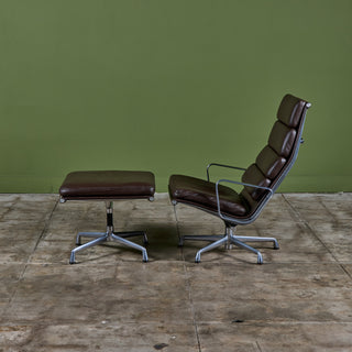 Eames Soft Pad Management Lounge Chair and Ottoman for Herman Miller