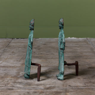 Pair of Dutch Boy & Girl Andirons
