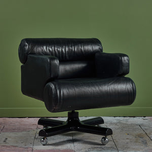 Leather Desk Chair by William Lancing Plumb for Marble Imperial Furniture