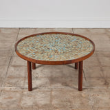 ON HOLD ** Gordon & Jane Martz Round Mosaic Tile Coffee Table