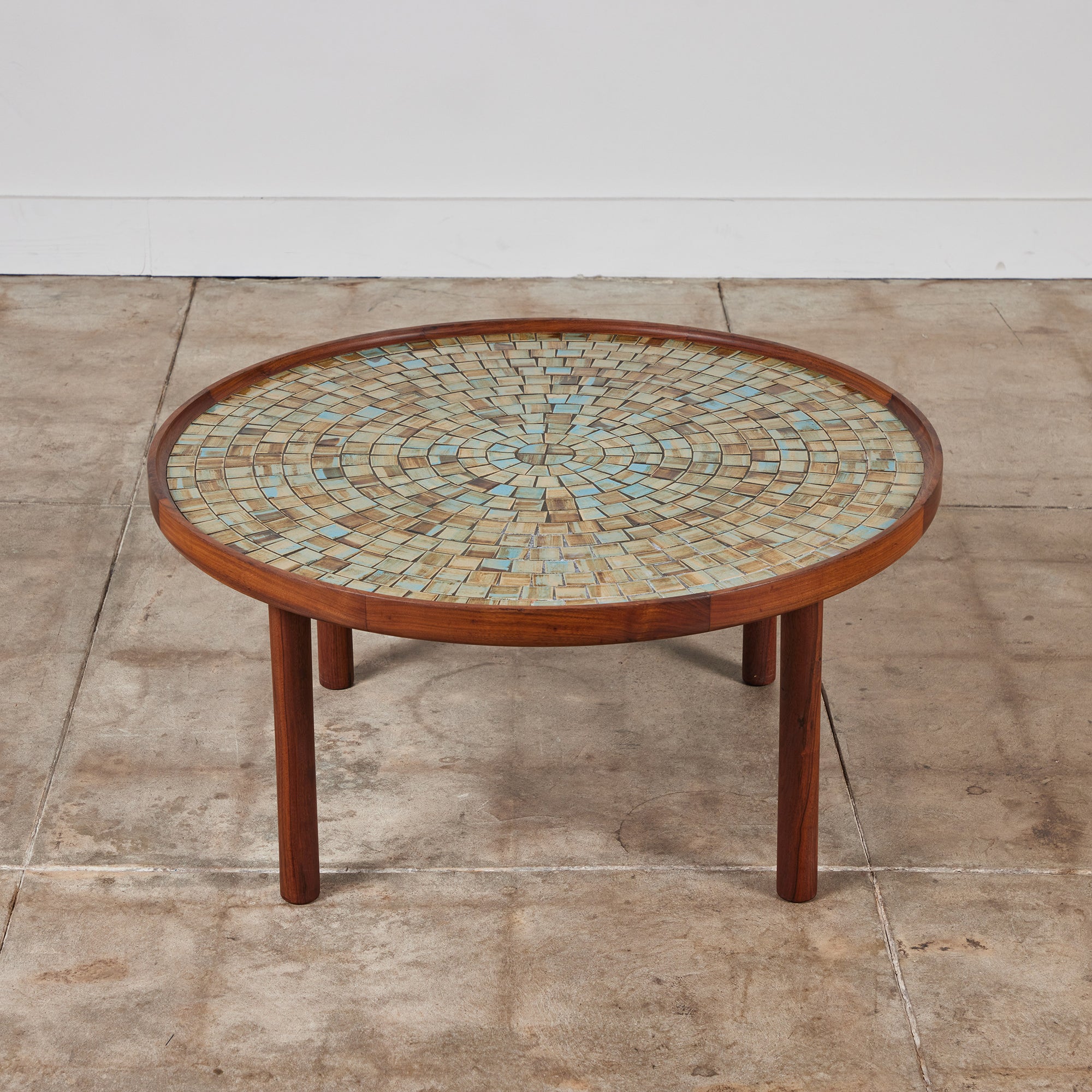 Gordon & Jane Martz Round Mosaic Tile Coffee Table