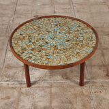 ON HOLD ** Gordon & Jane Martz Round Mosaic Tile Coffee Table