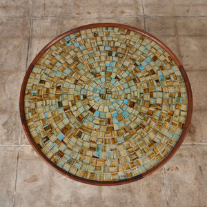 ON HOLD ** Gordon & Jane Martz Round Mosaic Tile Coffee Table