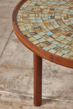 ON HOLD ** Gordon & Jane Martz Round Mosaic Tile Coffee Table