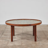 ON HOLD ** Gordon & Jane Martz Round Mosaic Tile Coffee Table