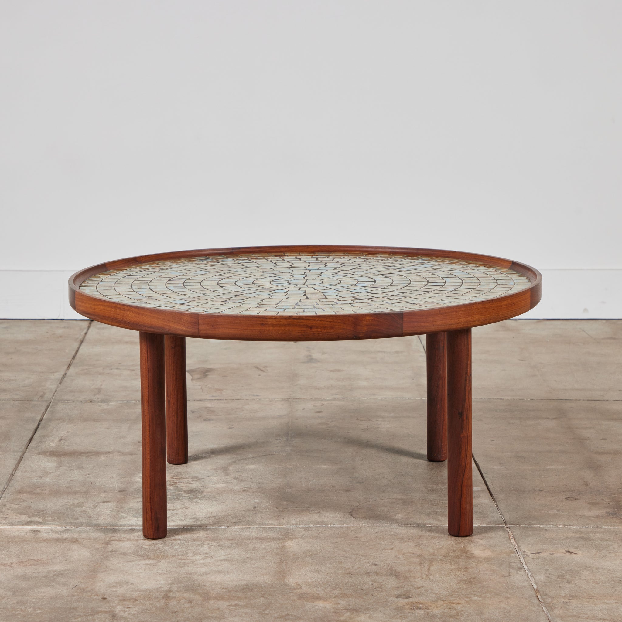 ON HOLD ** Gordon & Jane Martz Round Mosaic Tile Coffee Table
