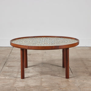 ON HOLD ** Gordon & Jane Martz Round Mosaic Tile Coffee Table
