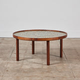 ON HOLD ** Gordon & Jane Martz Round Mosaic Tile Coffee Table