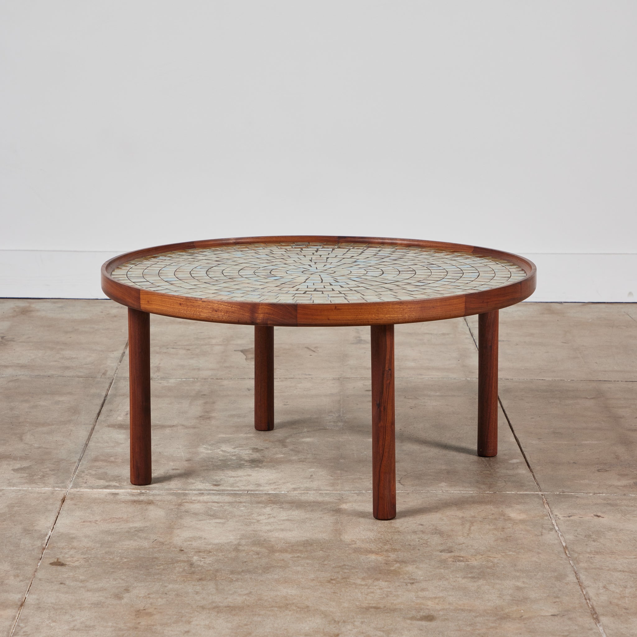 ON HOLD ** Gordon & Jane Martz Round Mosaic Tile Coffee Table
