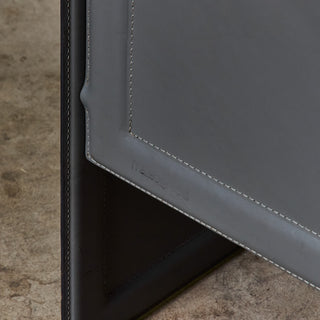 ON HOLD ** Matteo Grassi Gray Leather Lounge Chair