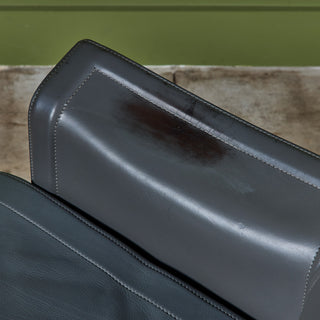 ON HOLD ** Matteo Grassi Gray Leather Lounge Chair