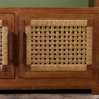 Michael van Beuren Double Sided Rattan Bookshelf