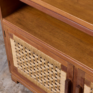 Michael van Beuren Double Sided Rattan Bookshelf