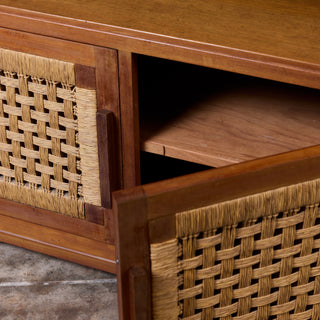 Michael van Beuren Double Sided Rattan Bookshelf