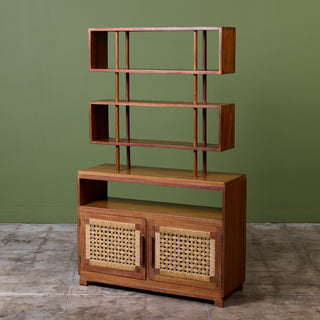 Michael van Beuren Double Sided Rattan Bookshelf
