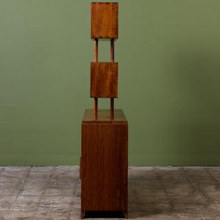 Michael van Beuren Double Sided Rattan Bookshelf