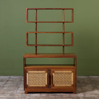 Michael van Beuren Double Sided Rattan Bookshelf