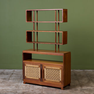 Michael van Beuren Double Sided Rattan Bookshelf