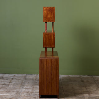 Michael van Beuren Double Sided Rattan Bookshelf