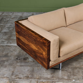 Milo Baughman Rosewood Case Sofa for Thayer Coggin