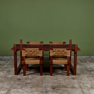 Teak Dining Table with Extended Legs by Mini Boga for Taaru