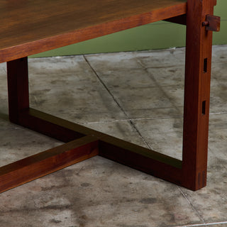 Teak Dining Table with Extended Legs by Mini Boga for Taaru