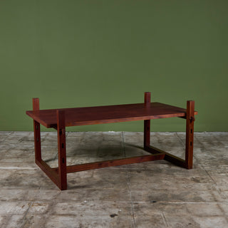Teak Dining Table with Extended Stretchers by Mini Boga for Taaru