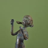 Bronze Mounted Statuette of a Girl