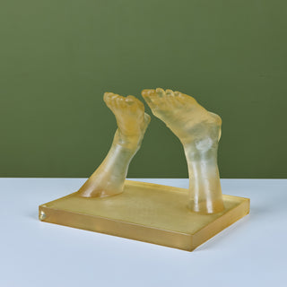 Mounted Resin Feet Sculpture